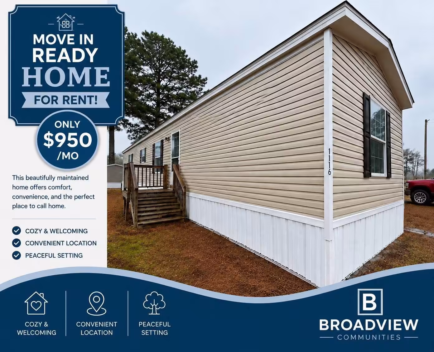 manufactured, rent, affordable homes, community, Mobile homes